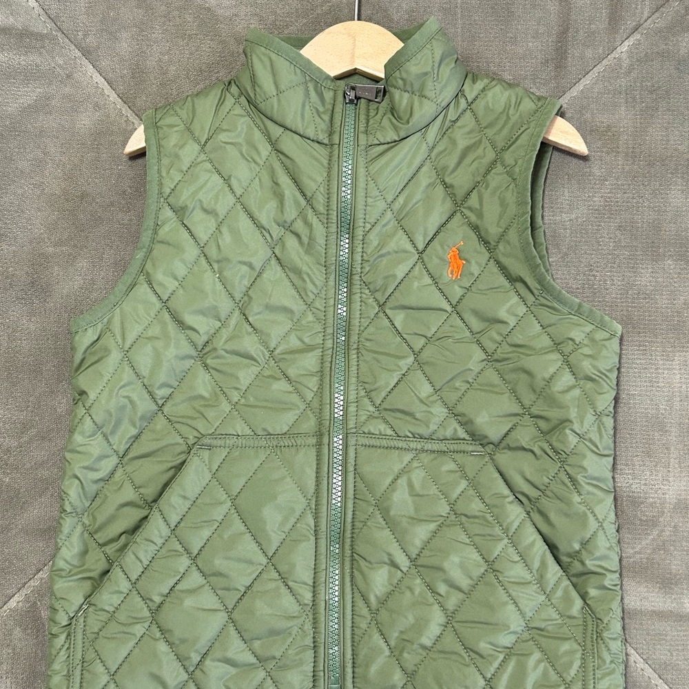 Polo by Ralph Lauren Olive Quilted Kids Vest